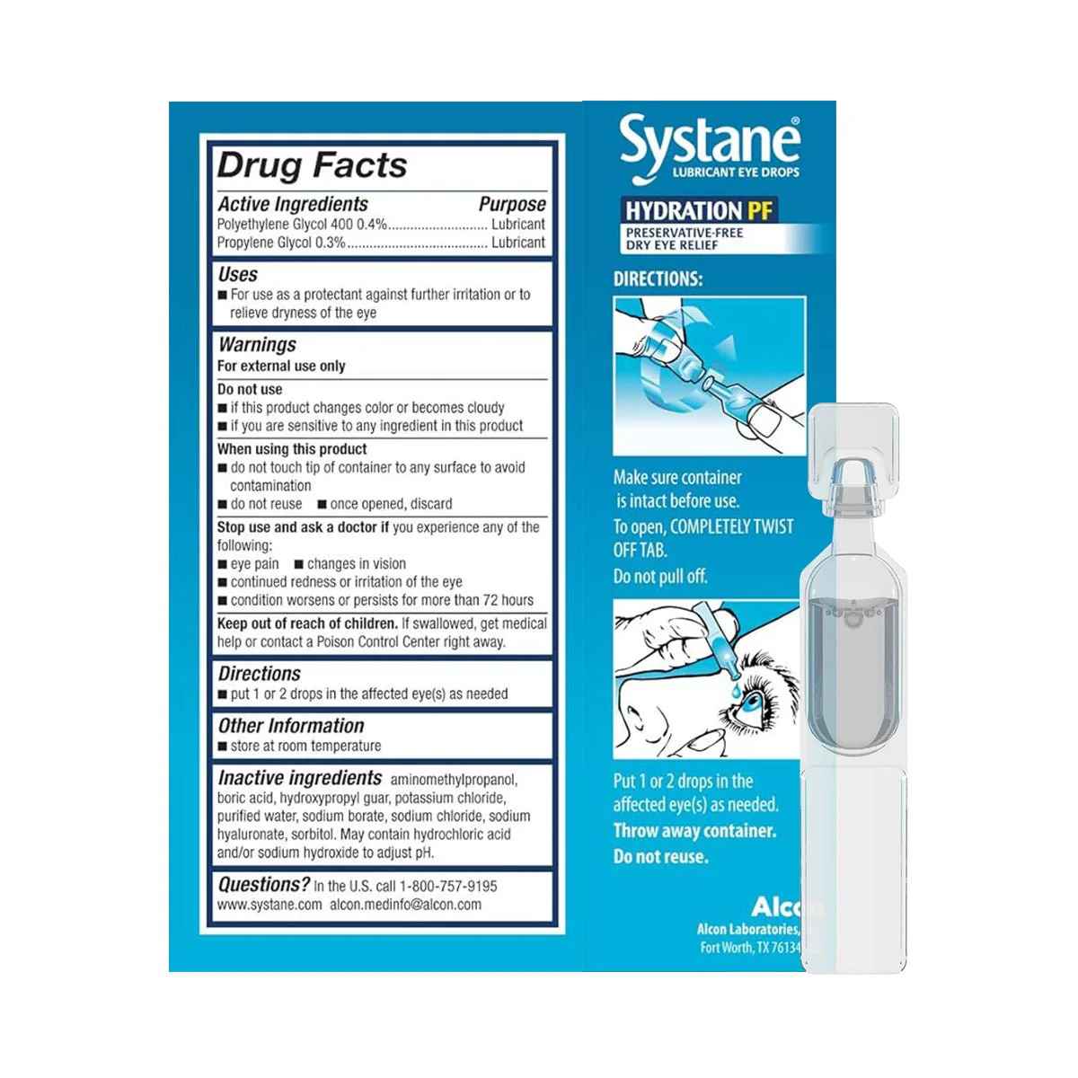Systane Hydration Preservative-Free Lubricant Eye Drops 30ct Vials, 30 Count - Image 3
