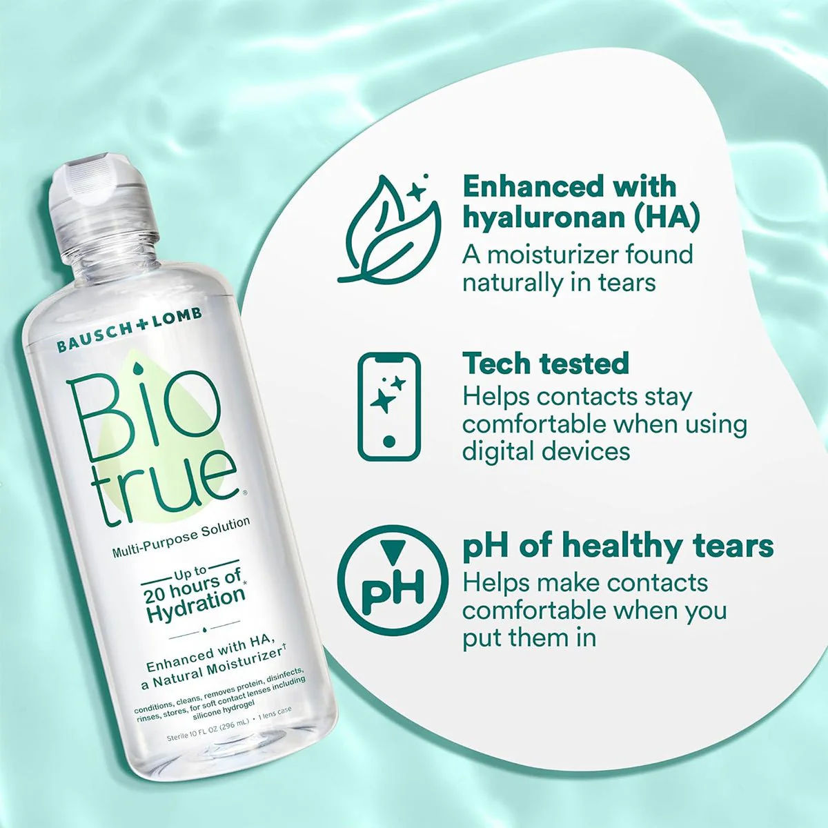 Biotrue Multi-Purpose Contact Lens Solution 2-Pack (10oz x 2) - Image 3