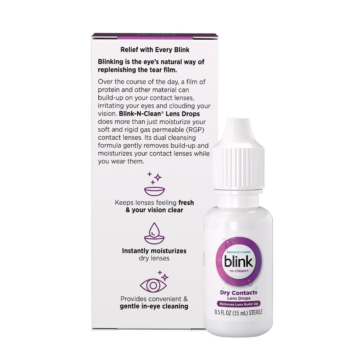 Blink-N-Clean Lens Drops (15ml) - Image 3