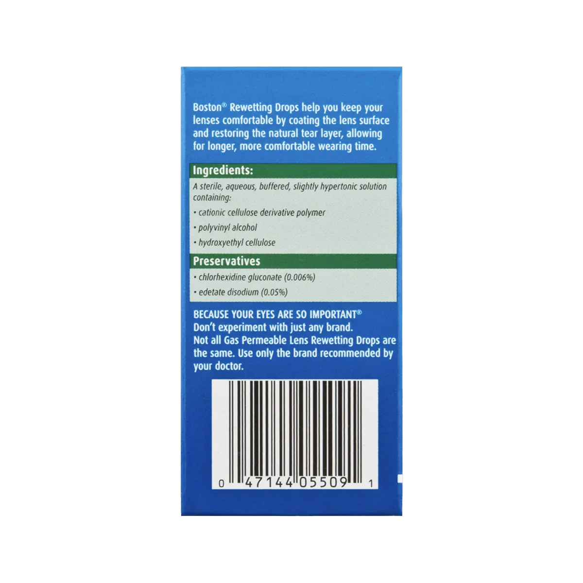 Boston Rewetting Eye Drops for Gas Permeable Contact Lenses, 0.33 Fl Oz - Image 4