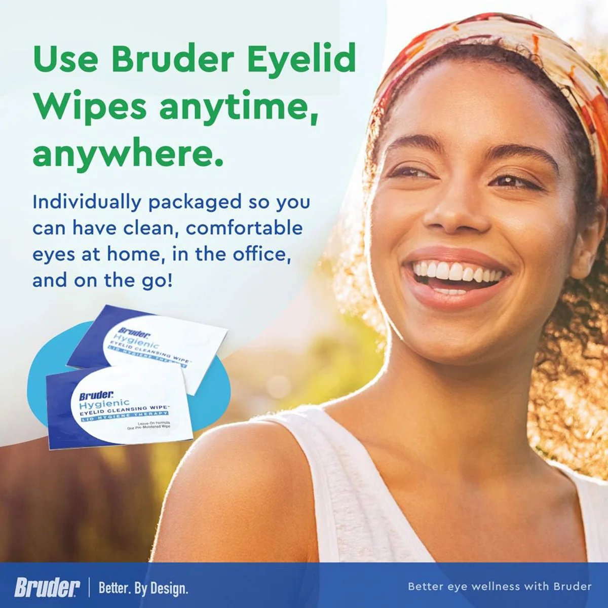 Bruder Hygienic Eyelid Cleansing Wipes - 30 Pre-Moistened Wipes - Image 5