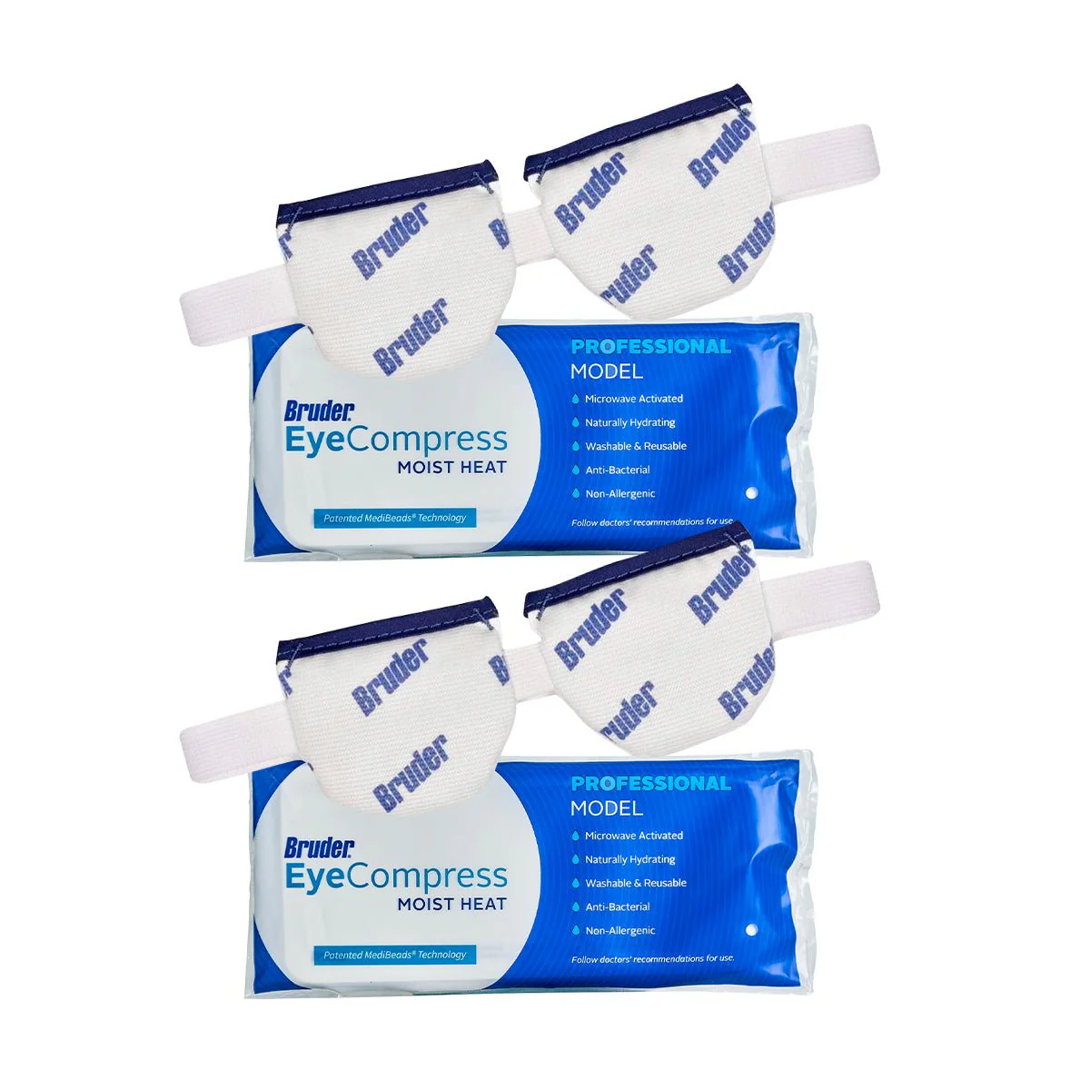 Bruder Moist Heat Eye Compress (Pack of 2) Microwave Activated, Fast Acting - Image 2