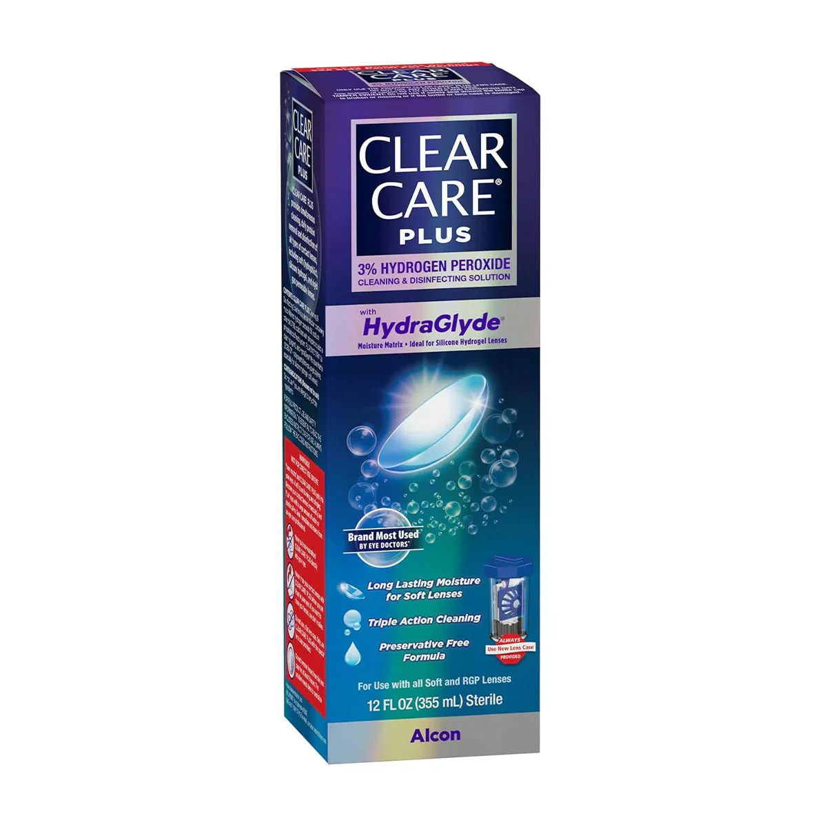 Clear Care Plus Cleaning Solution with Lens Case, 12 Oz Bottle - Image 6