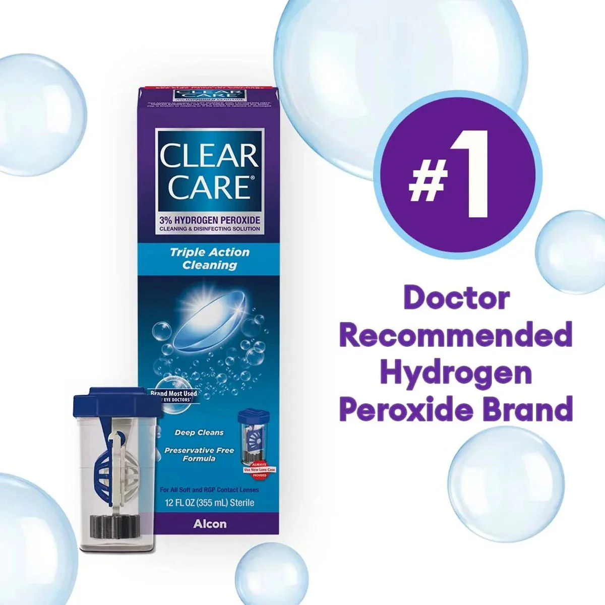 Clear Care Plus Cleaning Solution with Hydraglyde, Twin Pack, Multi, 12 Oz, Pack of 2 - Image 10