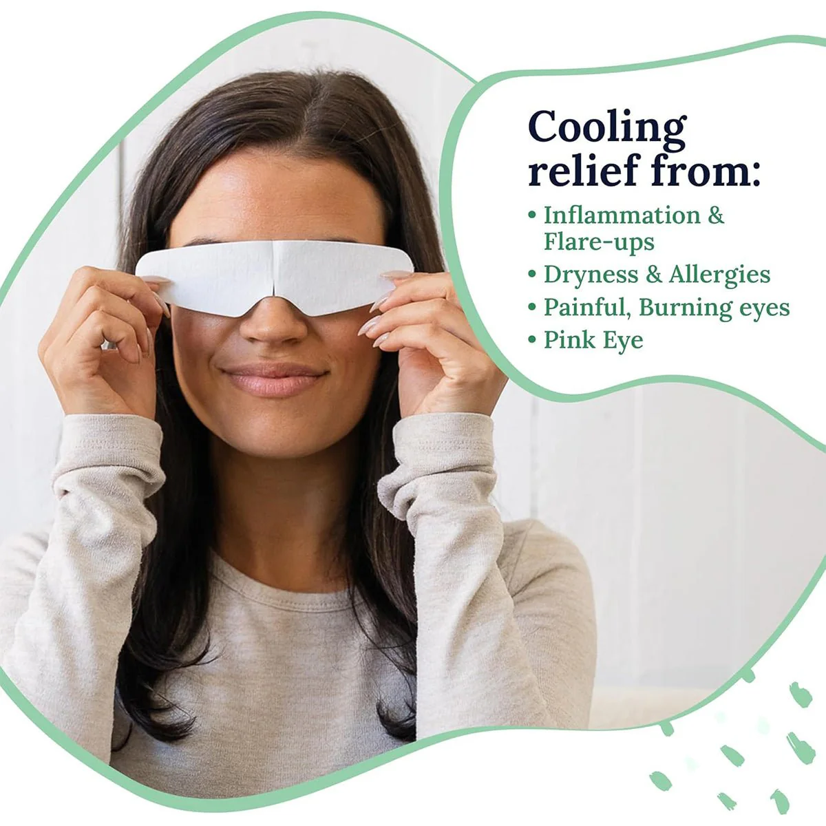 CorneaCare Rescue Cooling Eye Masks for Allergy relief (6-pack) - Image 3