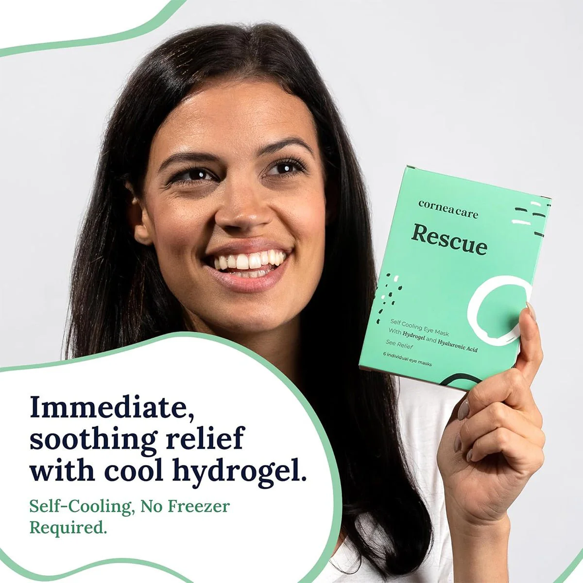 CorneaCare Rescue Cooling Eye Masks for Allergy relief (6-pack) - Image 6