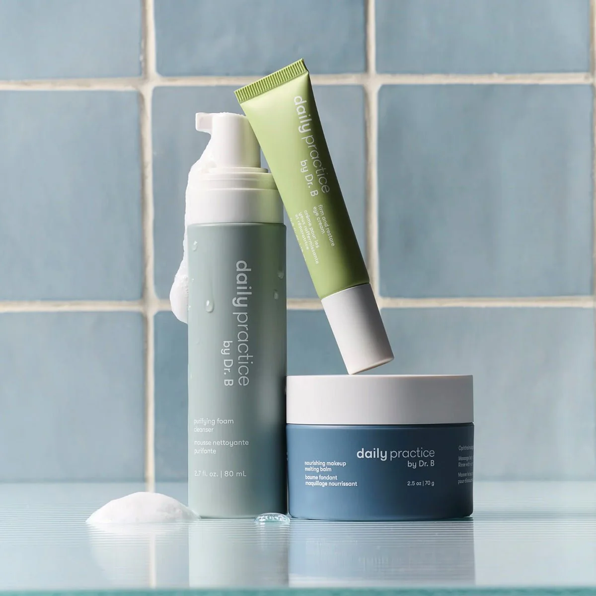 Daily Practice Three Step Eye Care Routine – Makeup Removal, Cleansing & Hydration Bundle - Image 2
