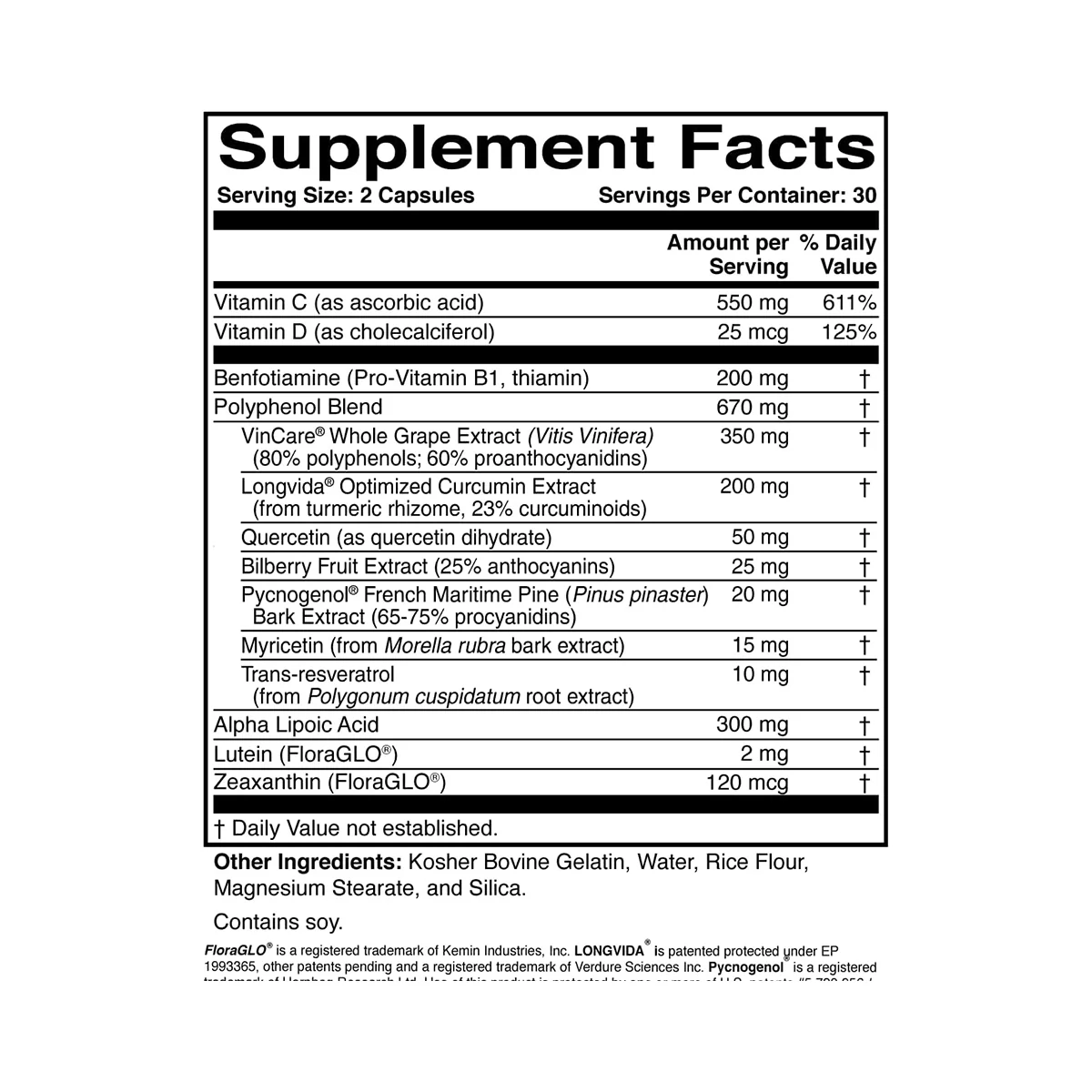 DiaVis - Eye and Nerve Support Formula - Sciencebased Health (60ct 1 Month Supply) - Image 3