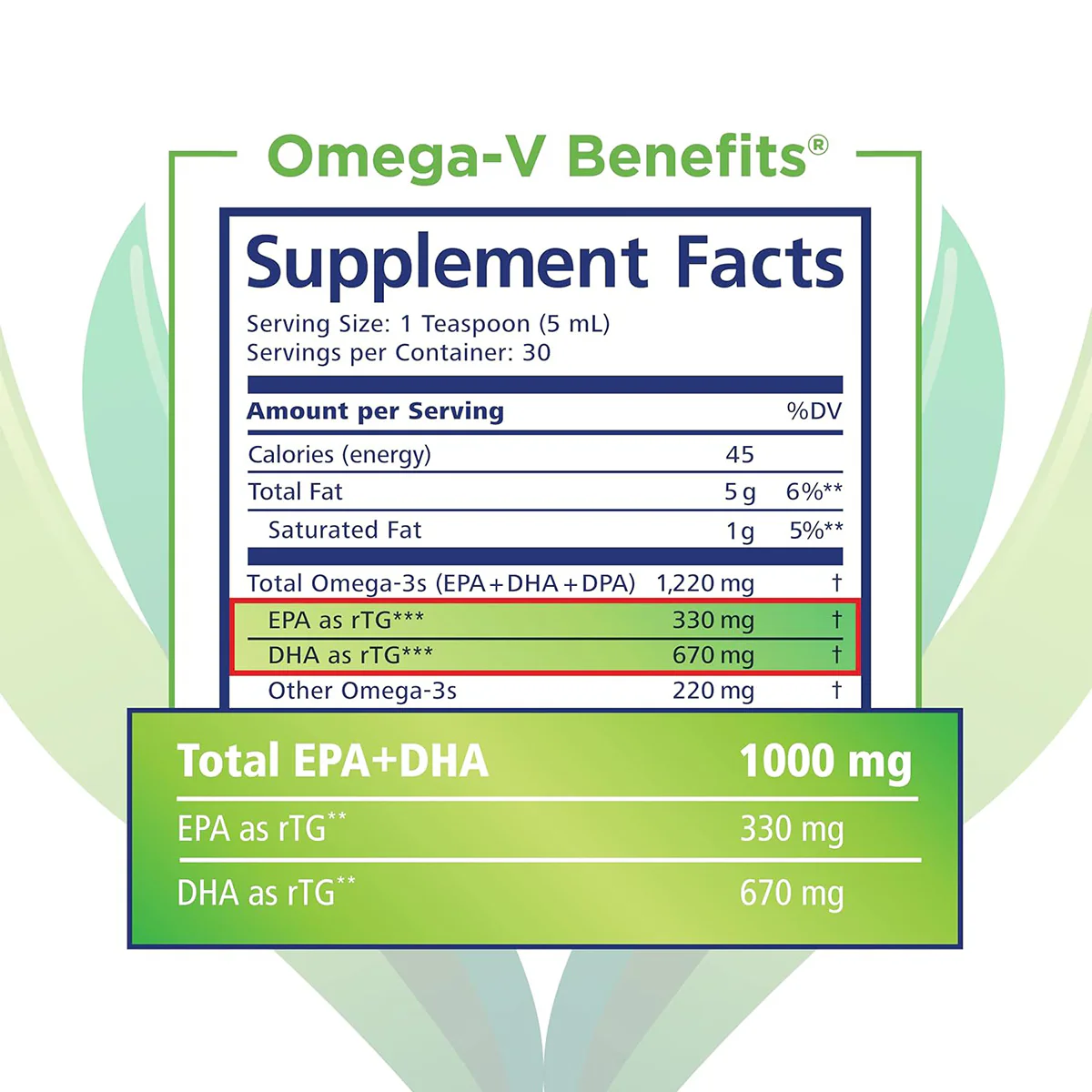 PRN Omega-V Benefits Liquid (5 oz) Vegan Formula - Image 3