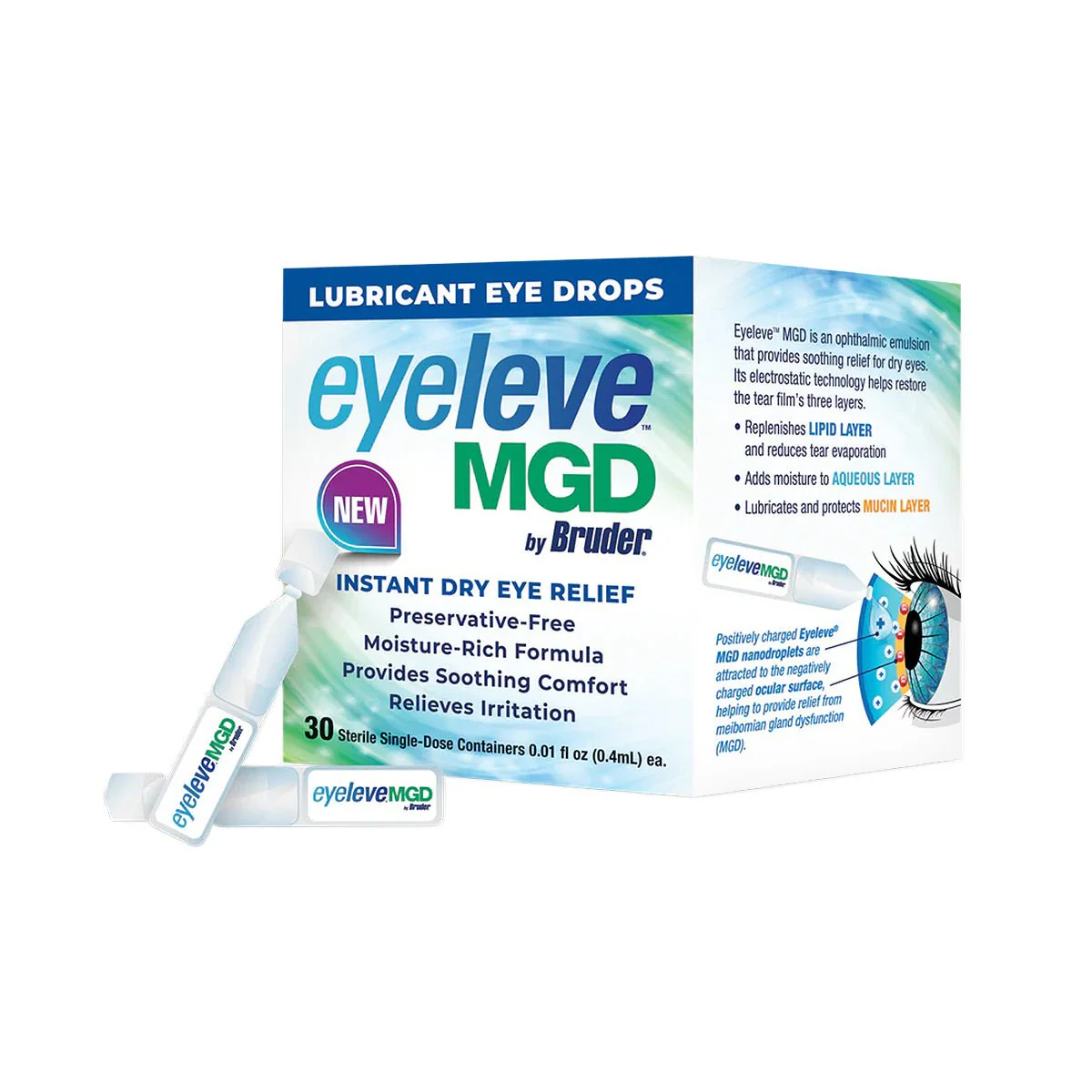 Eyeleve MGD Eye Drops, Preservative Free (30ct) - Image 2