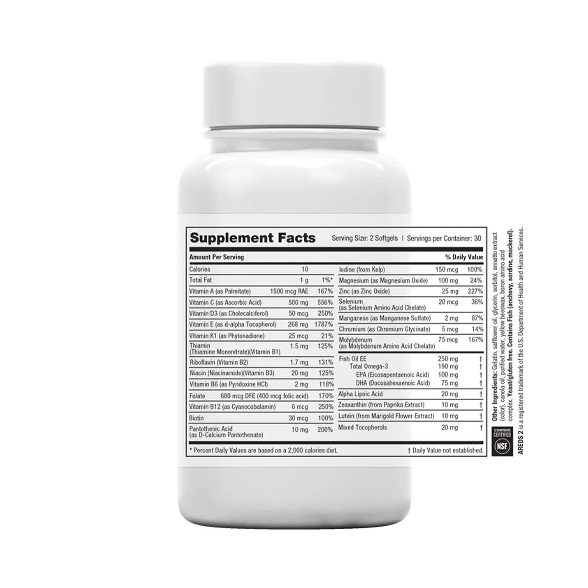 EyePromise Macular Health Complete AREDS 2 based Multivitamin (60ct) - Image 2