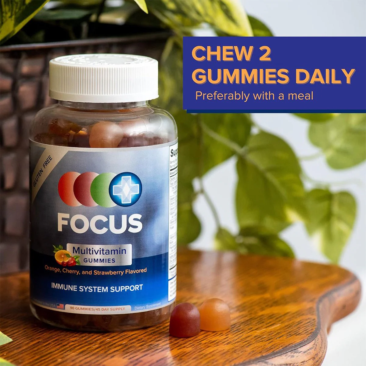 Focus Multivitamin Gummies to Support Overall Health Daily Vitamin (90 Ct, 45 Day Supply) - Image 4