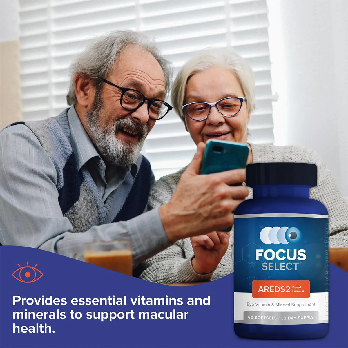Focus Select Supplement - AREDS2 formula for Macular Degeneration (180ct. 90 Day Supply) - Image 3