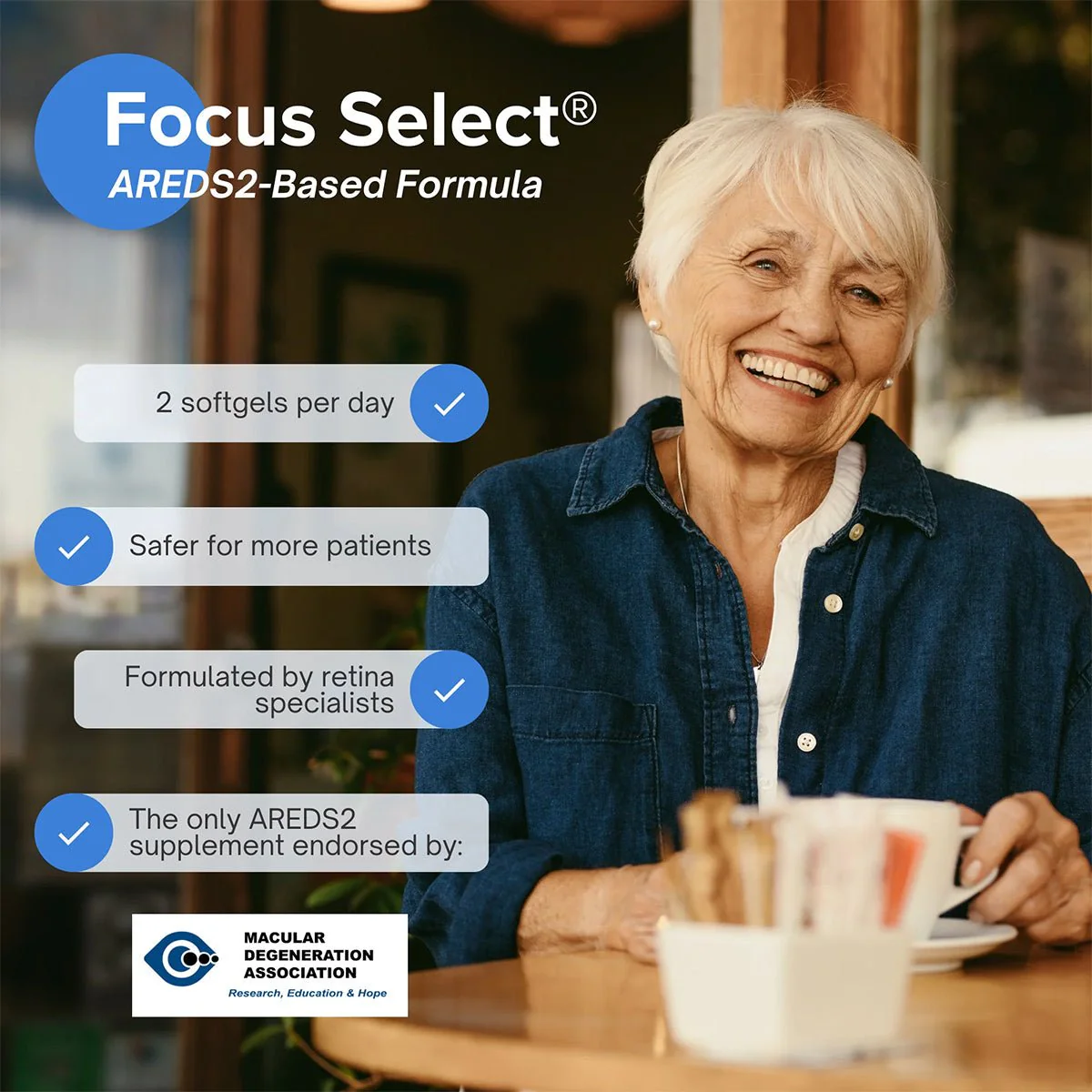 Focus Select Supplement - AREDS2 formula for Macular Degeneration (180ct. 90 Day Supply) - Image 4