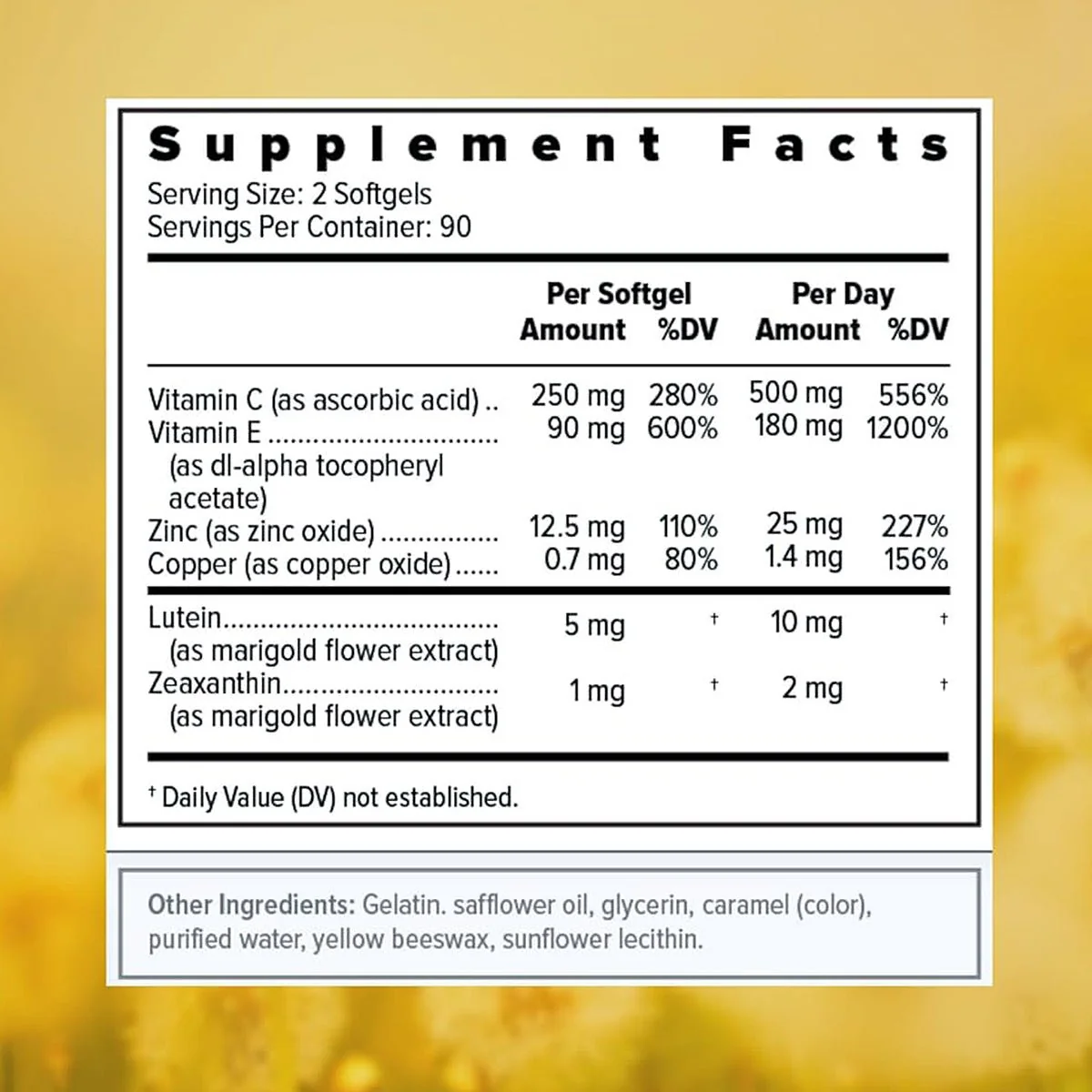 Focus Select Soy Free Supplement - AREDS2 formula for Macular Degeneration (180ct. 90 Day Supply) - Image 2
