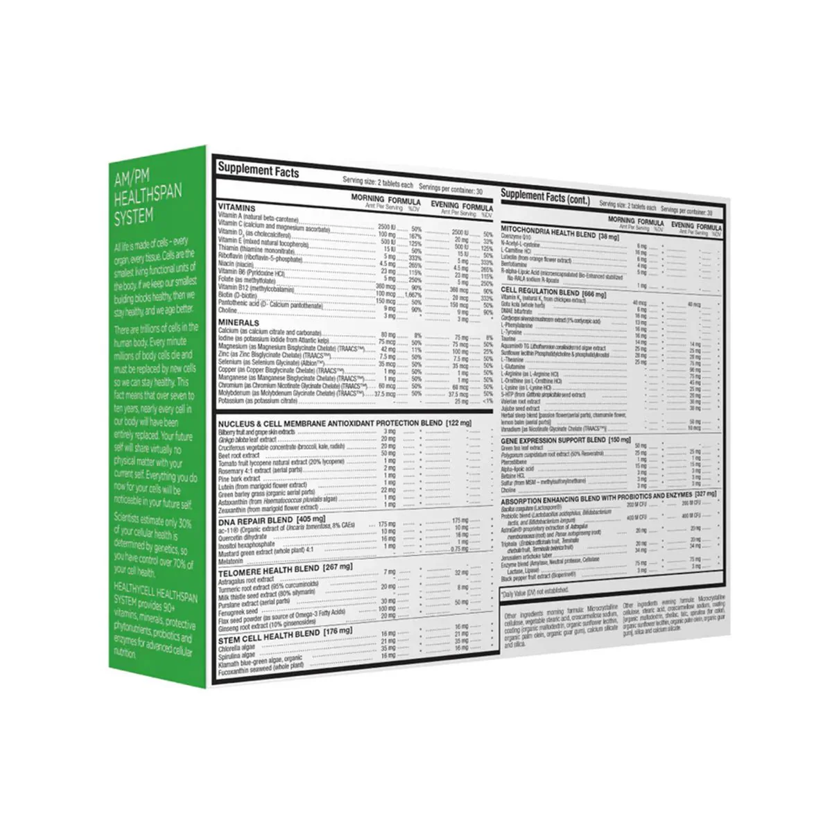 HealthyCell AM PM Healthspan Vitamins (30 day Supply) - Image 7