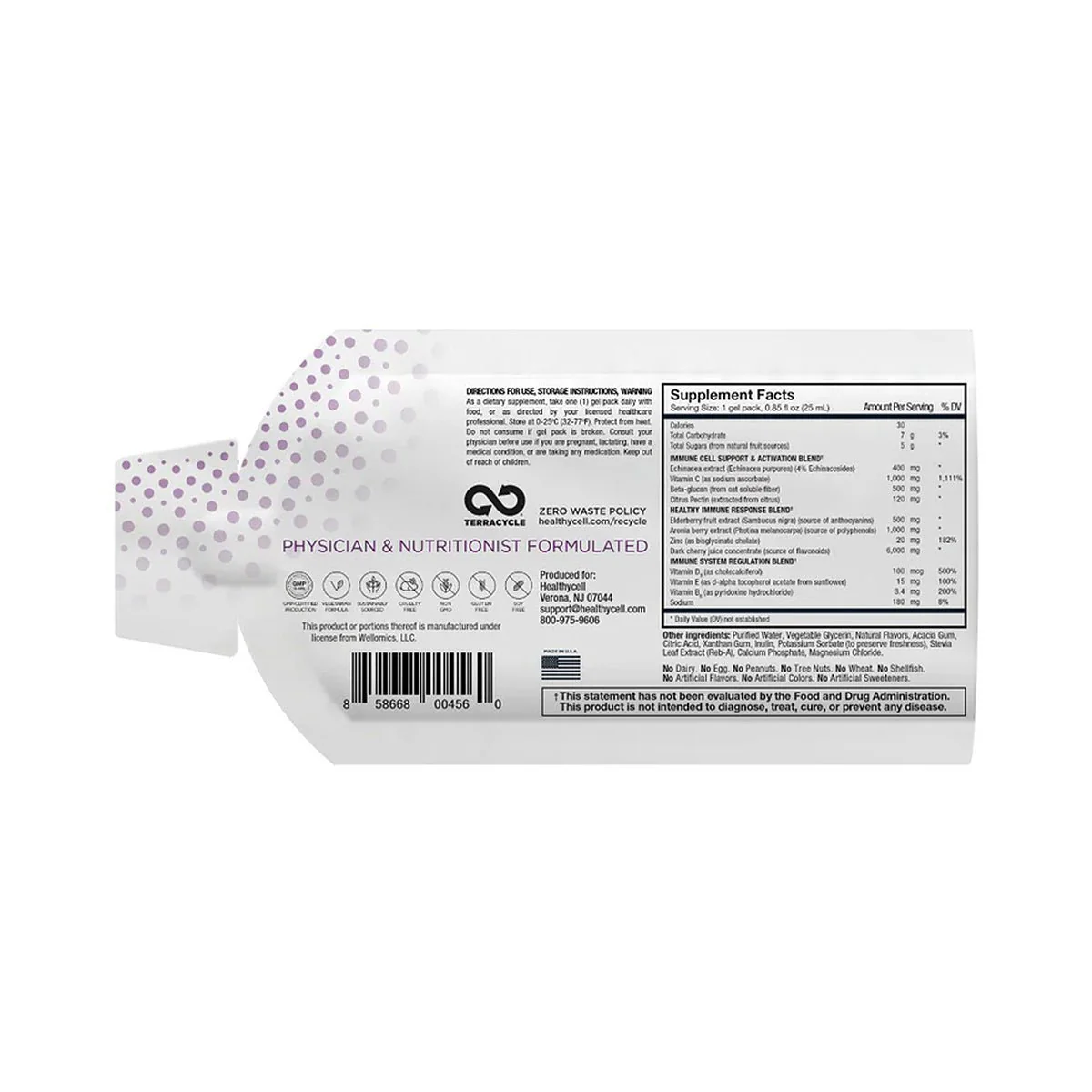 HealthyCell Immune Support Boost Gel Packs, Cell Support and Activation Vitamins 30 Pack - Image 3