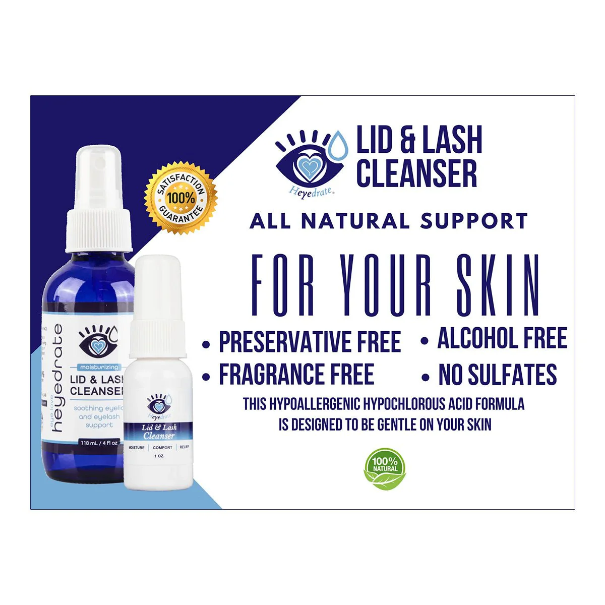 Heyedrate Lid & Lash Cleanser (2oz Bottle, 2 Month Supply) - Image 3