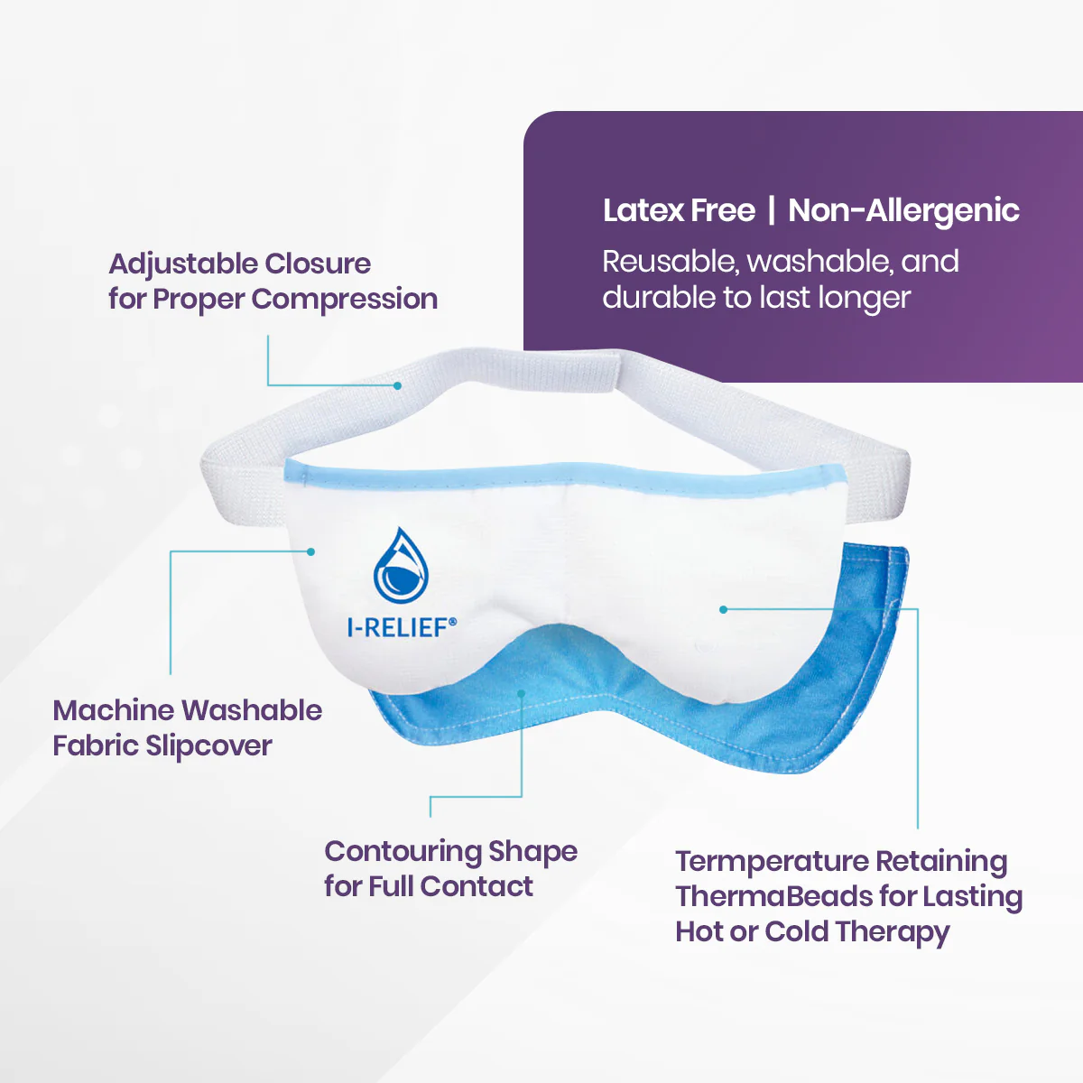 I-RELIEF™ Hot & Cold Therapy Eye Mask – Dry Eye, Blepharitis, MGD, Styes & Puffiness Relief - Image 4