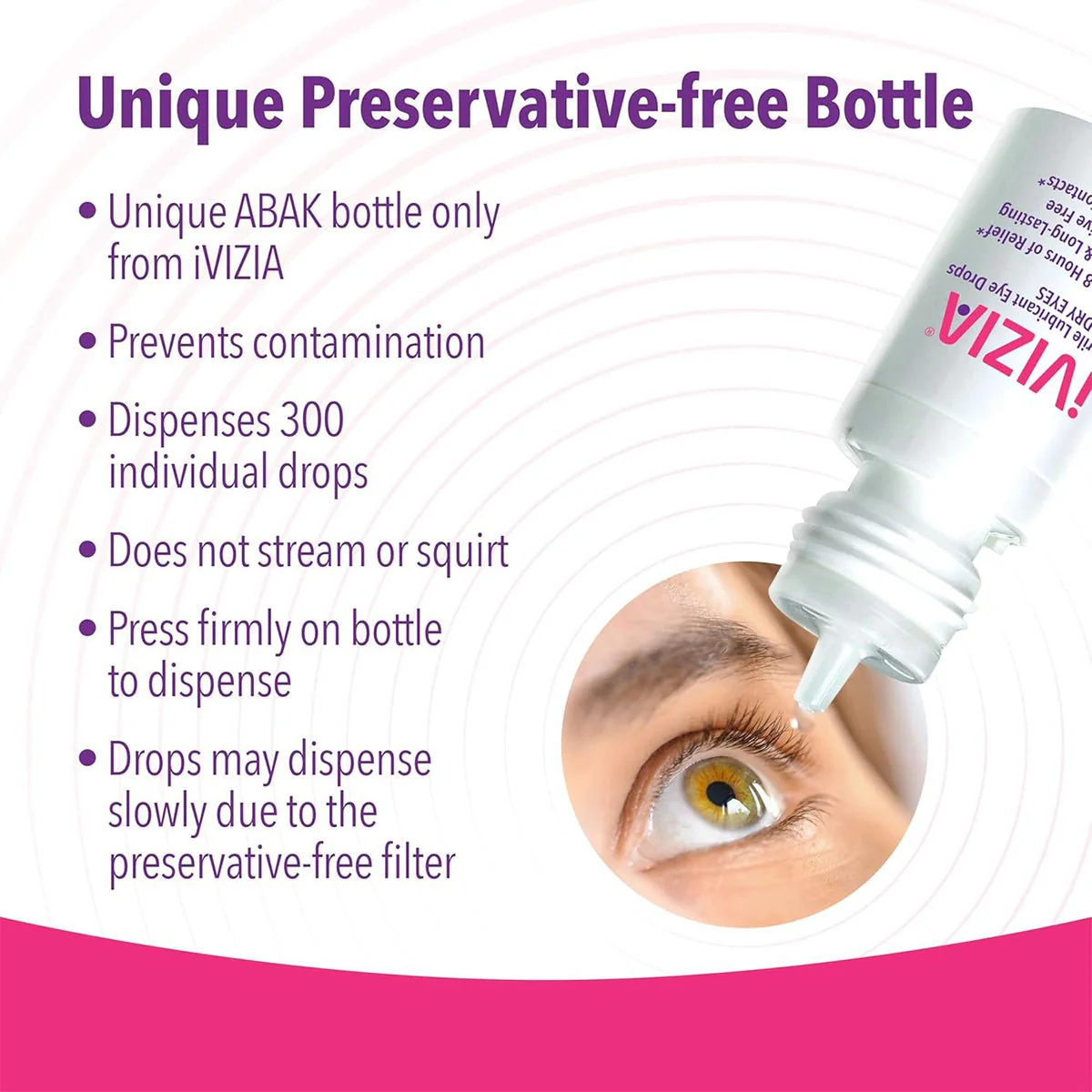 iVIZIA 2-pack Sterile Lubricant Eye Drops, Preservative-Free, (2 x 10ml bottle) 2-Pack - Image 4