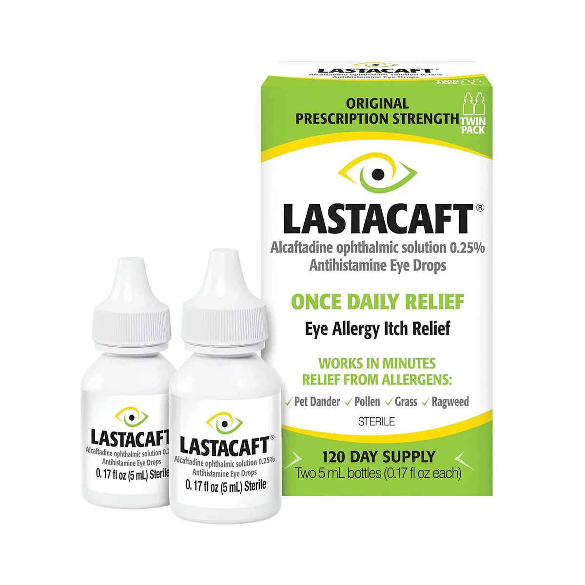 Lastacaft Once Daily Eye Allergy Itch Relief Drops (Twin Pack 2x5mL 120 Day Bottle) - Image 8