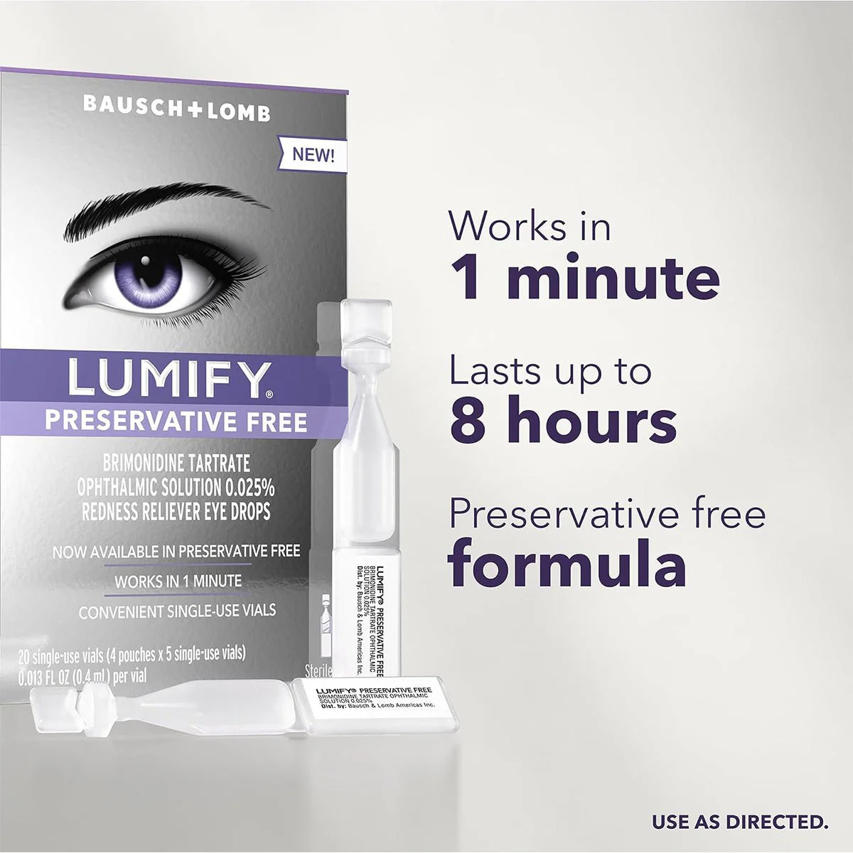 Lumify Preservative Free Redness Reliever Vials (20ct) - Image 5