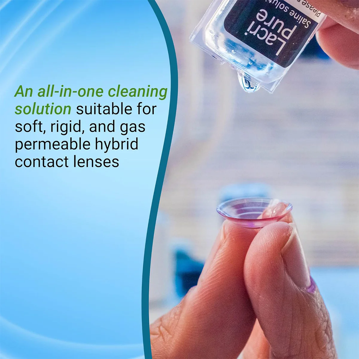 Menicon Lacripure Sterile Saline Solution - 98 Vials for Scleral Lenses - Image 3