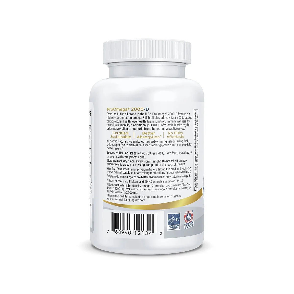 Nordic Naturals ProOmega® 2000-D – High-Potency Omega-3 with Vitamin D3 for Eye & Vision Health (60ct) - Image 3