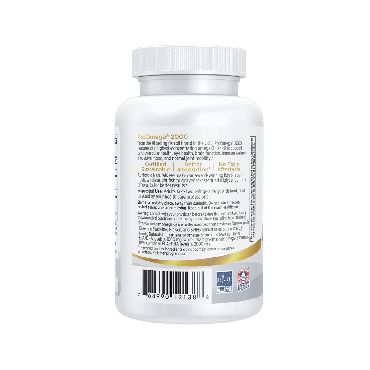 Nordic Naturals ProOmega 2000, Lemon Flavor - 2150 mg Omega-3 Soft Gels - Ultra High-Potency Fish Oil - Image 3