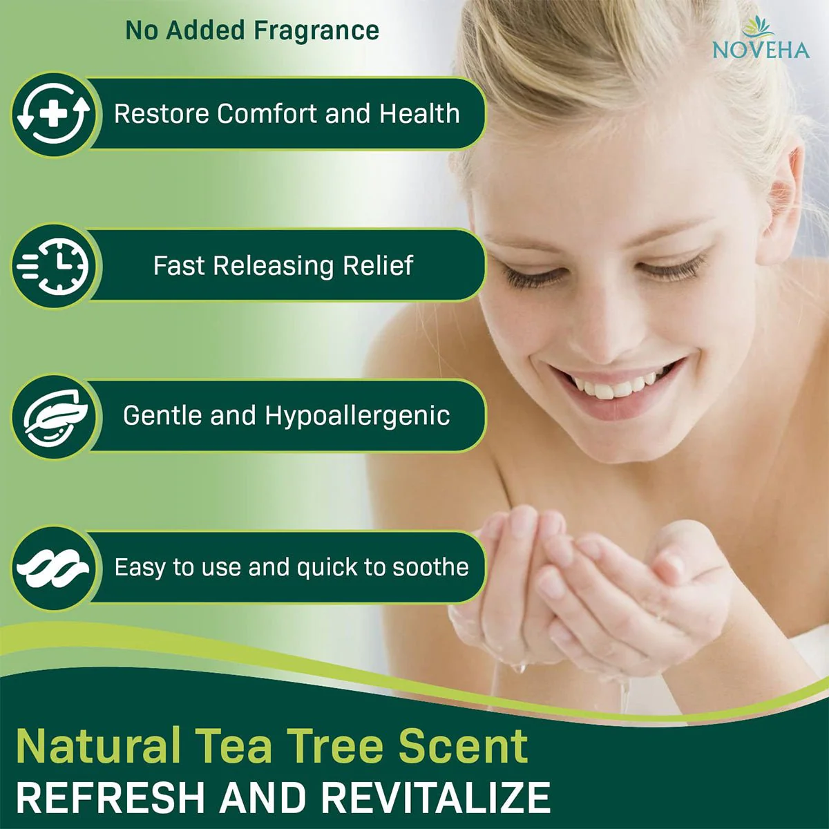 Noveha Demodex Eyelid Cleanser Foam, Extra Strength Tea Tree Oil Formula (100ml) - Image 4