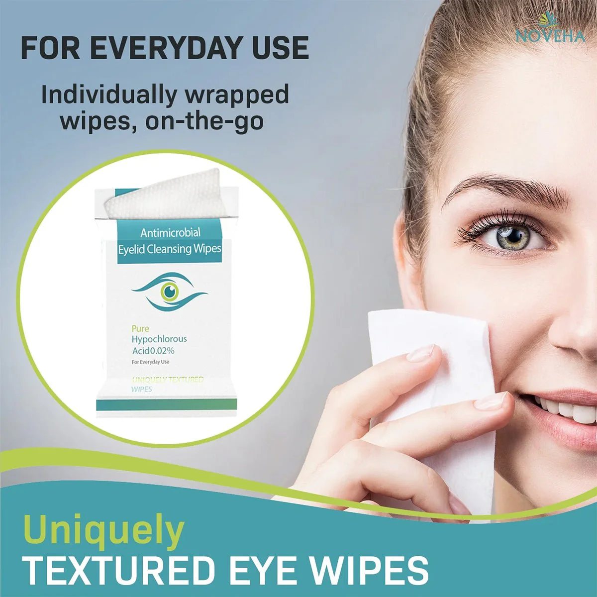 Noveha Purifying Eyelid Wipes for Daily Eye Hygiene - 60 wipes - Image 5