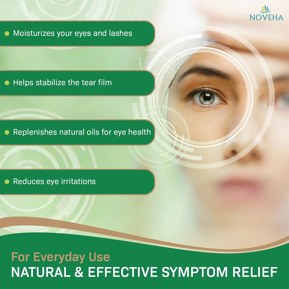 Noveha Tea Tree & Coconut Oil for Eyelid Wipes with Aloe Vera (60ct) - Image 4