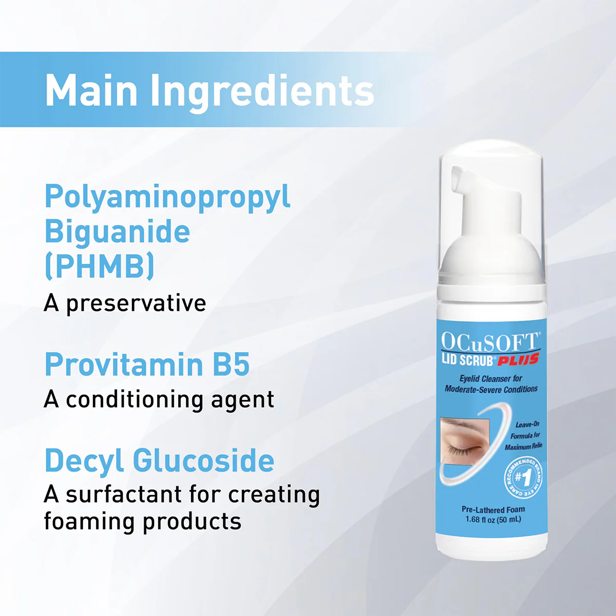 OCuSOFT Lid Scrub PLUS Foaming Eyelid Cleanser – Extra Strength Formula (50mL) - Image 5