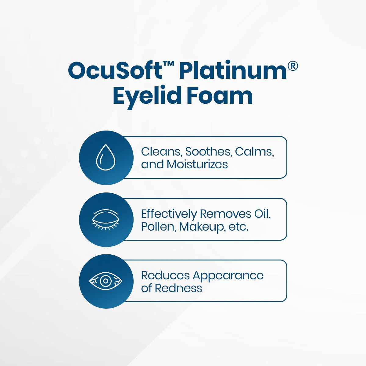 Ocusoft Lid Scrub Plus Platinum Foam 50ml - Image 2