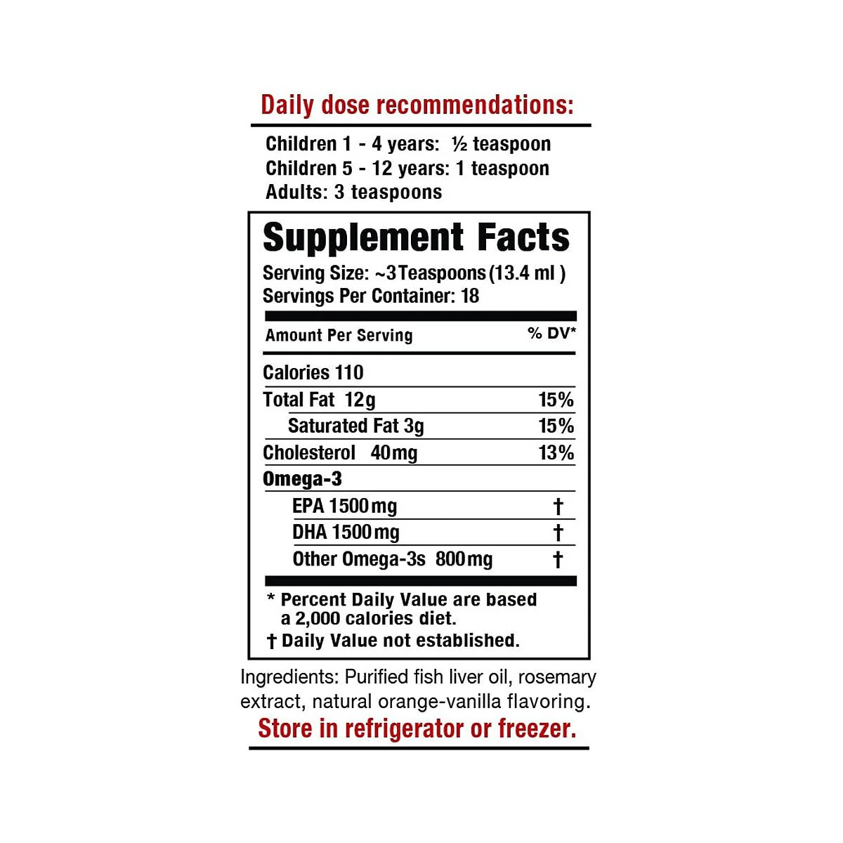 Omega Cure Omega 3 Fish Oil (8.5 oz) 250mL - Cold Shipped - Image 2