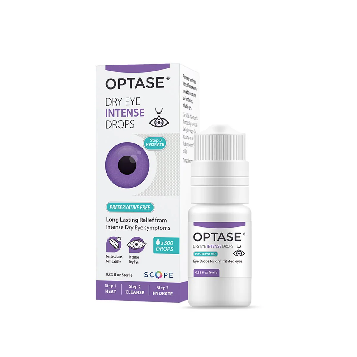 Optase DryEye Kit (A) Heat Mask, Cleansing Wipes, Intense Eye Drops - Image 5