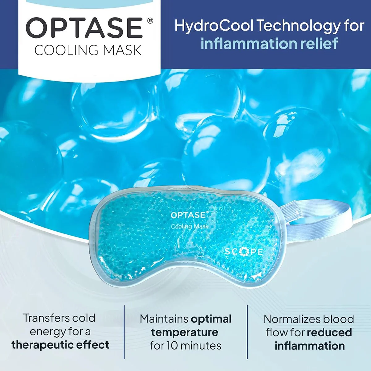 Optase Cooling Mask for Allergies and Puffy Eyes (Re-Usable) - Image 4