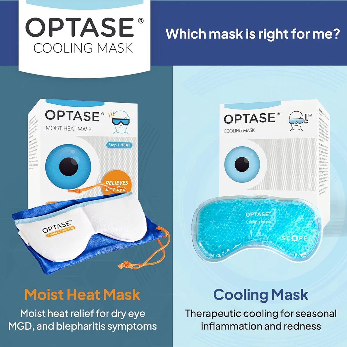 Optase Cooling Mask for Allergies and Puffy Eyes (Re-Usable) - Image 6