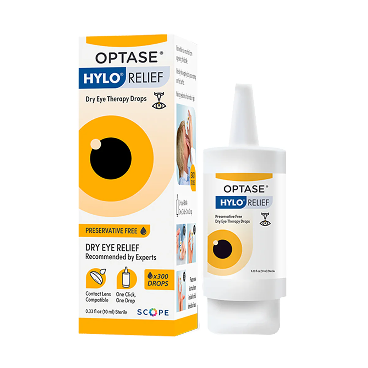 Optase Hylo Relief Preservative-Free Eye Drops (300 Drops) - Image 2