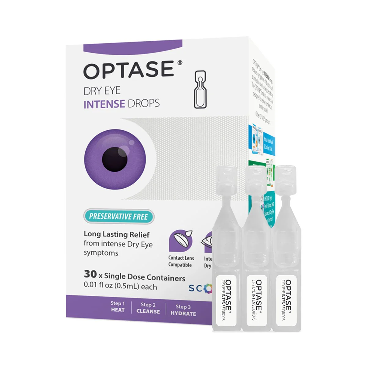 OPTASE Intense Eye Drops Single Dose Units - Preservative Free (30ct. Vials) - Image 2