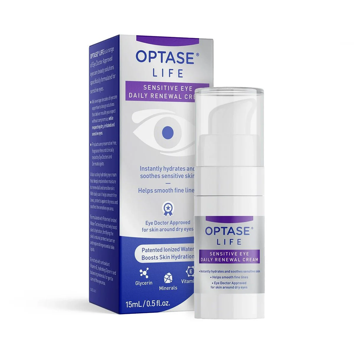 Optase LIFE Sensitive Eye Daily Renewal Cream - Relief for Dry, Sensitive Eyes (15mL) - Image 2