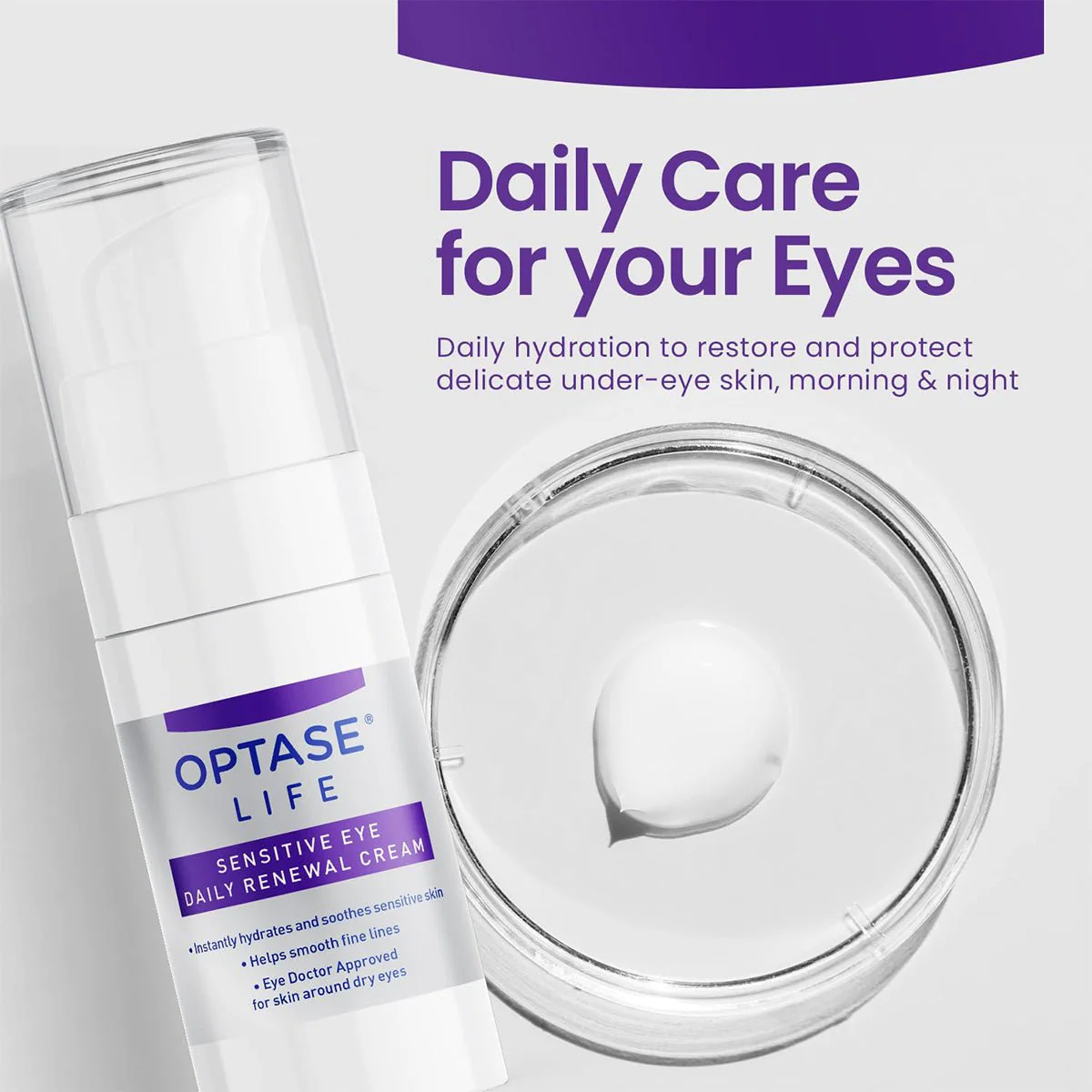 Optase LIFE Sensitive Eye Daily Renewal Cream - Relief for Dry, Sensitive Eyes (15mL) - Image 7