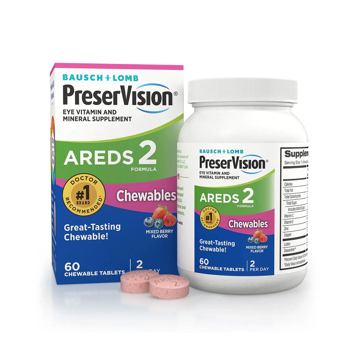 PreserVision AREDS 2 Chewable Eye Vitamin & Mineral Supplement (60 Tablets) - Image 6