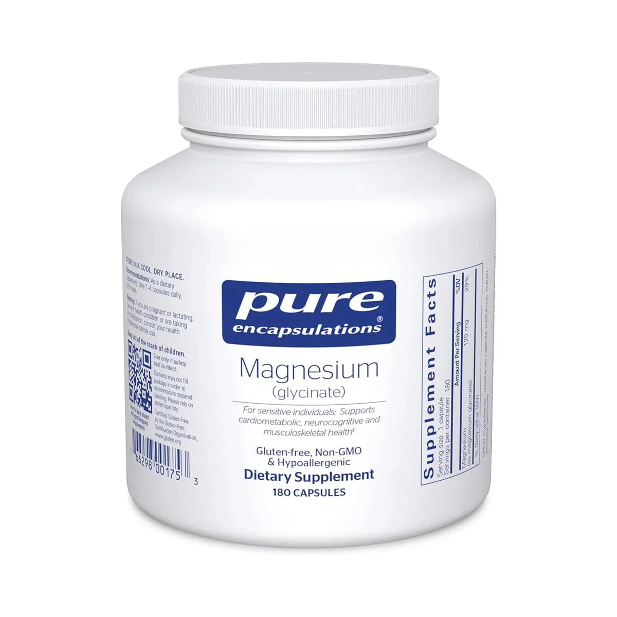 Pure Encapsulations Magnesium (Glycinate) 180ct (2-6 month supply) - Image 6