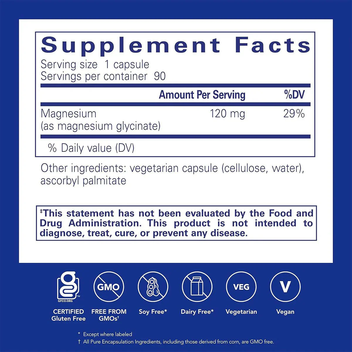 Pure Encapsulations Magnesium (Glycinate) 90ct (1-3 month supply) - Image 7