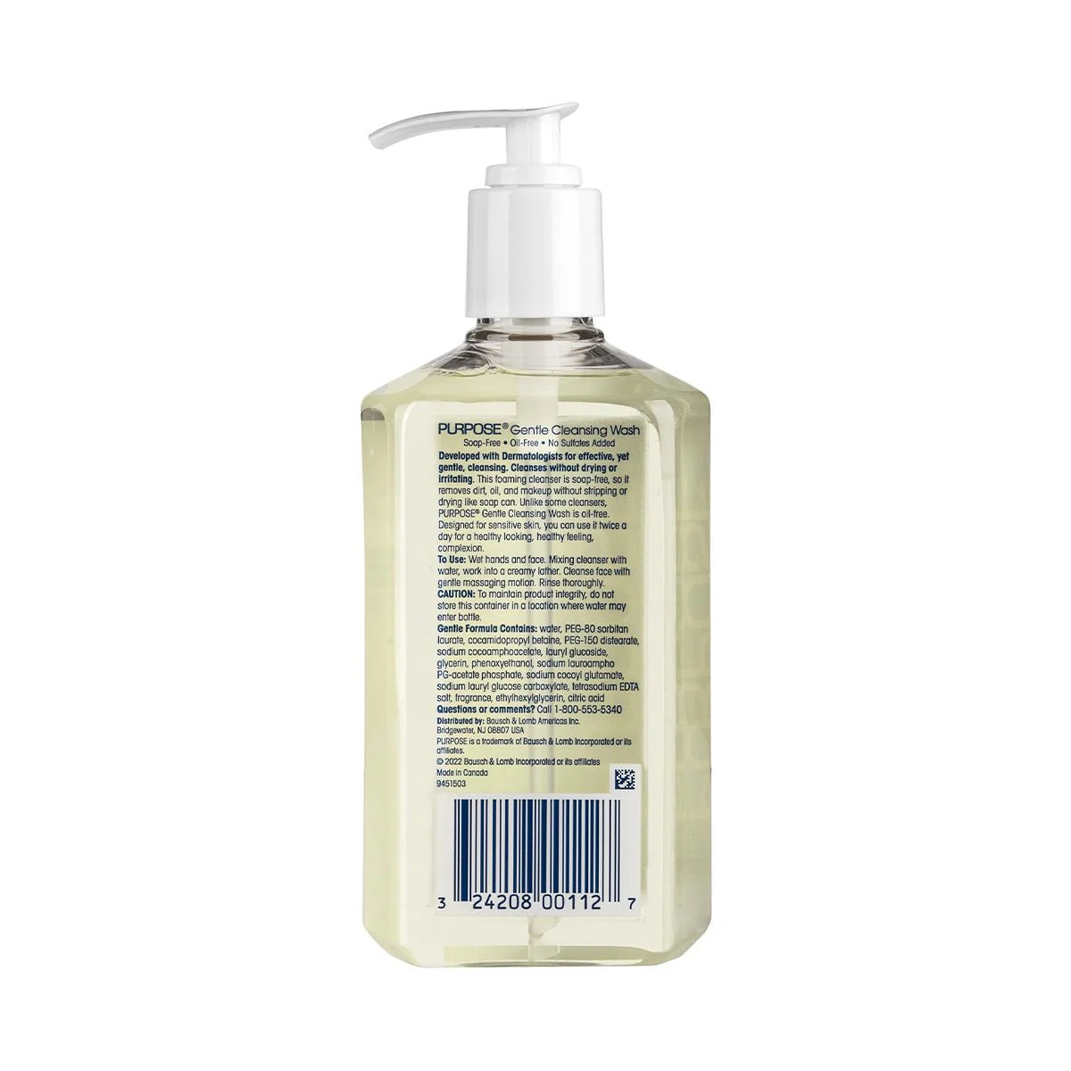Purpose Gentle Cleansing Wash - Contact Lens Safe Gentle Hand Cleanser (12 oz) - Image 2