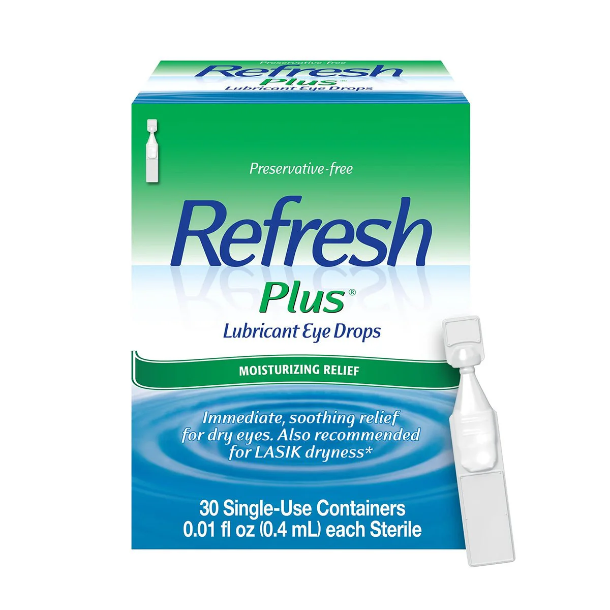 Refresh Plus Lubricant Preservative Free Eye Drops (30 vials) - Image 2