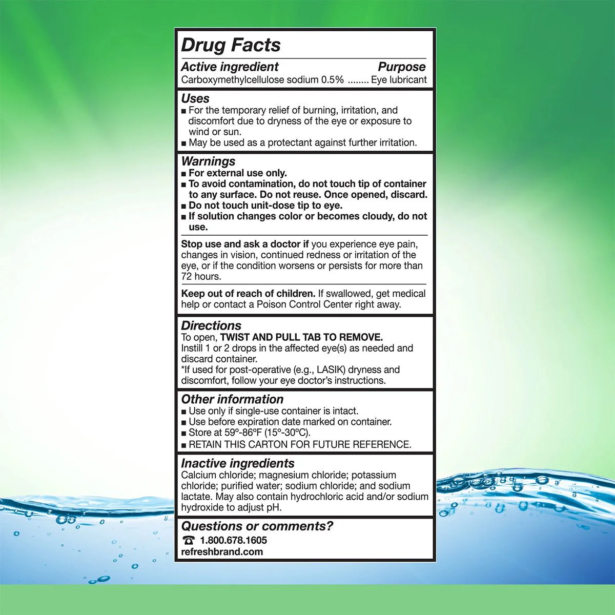 Refresh Plus Lubricant Preservative Free Eye Drops (30 vials) - Image 3