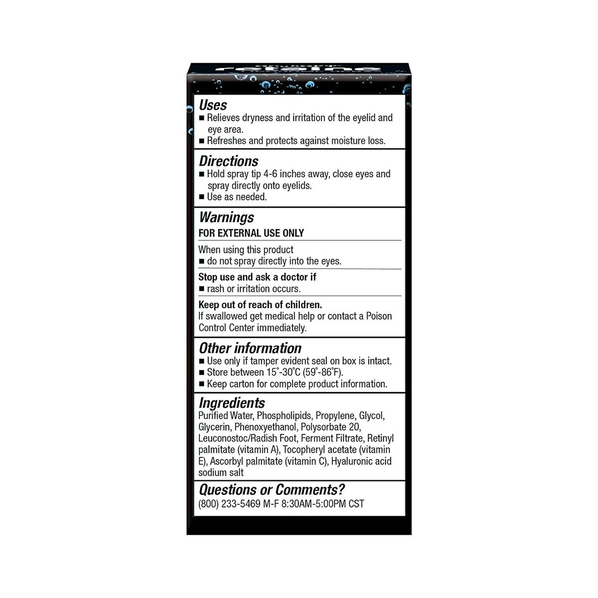 Ocusoft Retaine Liposome Spray to Soothe Irritated Eyelids with HA (30mL) - Image 2
