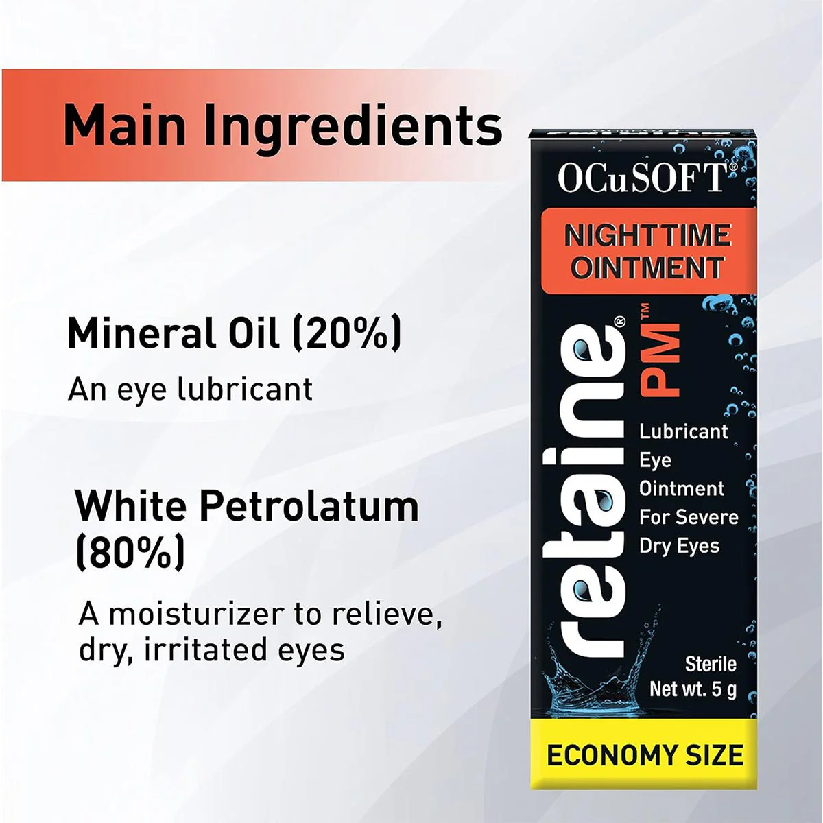 Ocusoft Retaine PM 2-pack Nighttime Ointment Economy Size 2-Pack (2 x 5g tubes) - Image 4